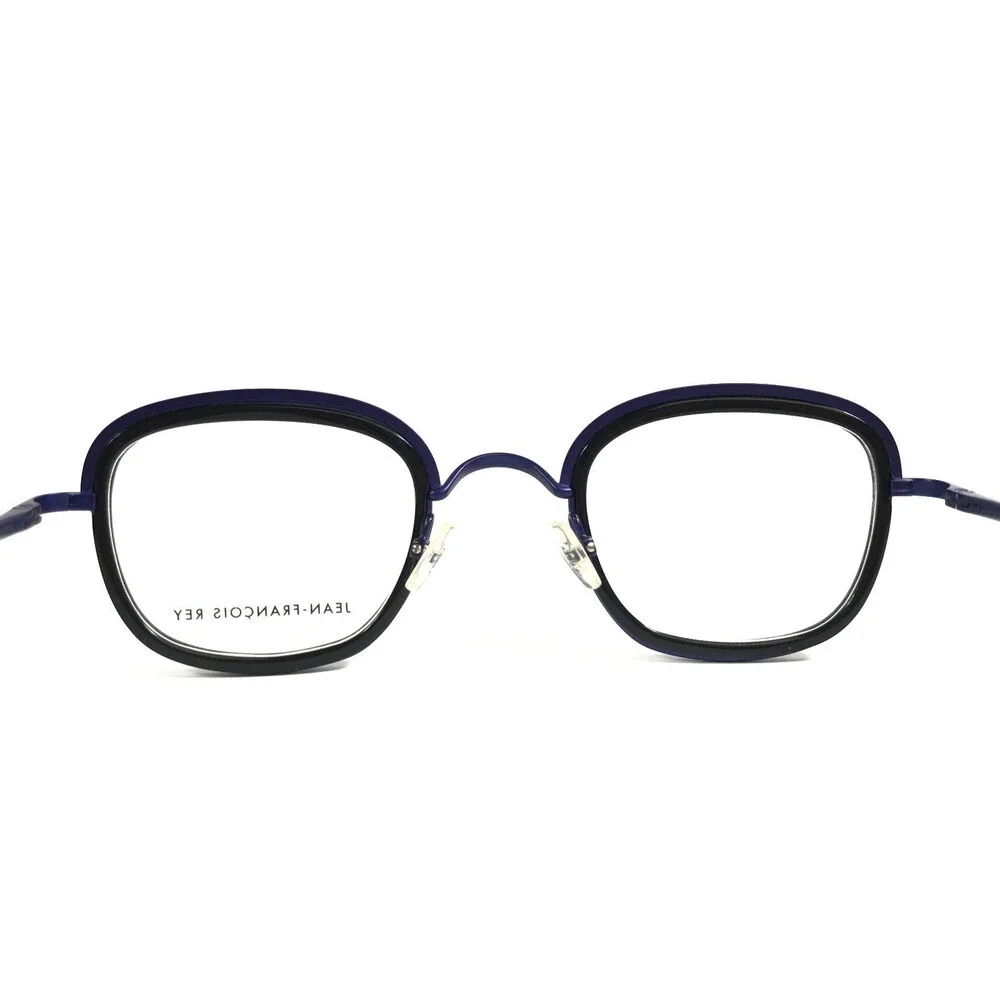 J.F. Rey Eyeglasses Frames LEGEND 0025 Shiny Black Navy Blue Modernist 48-25-148 - Picture 8 of 13